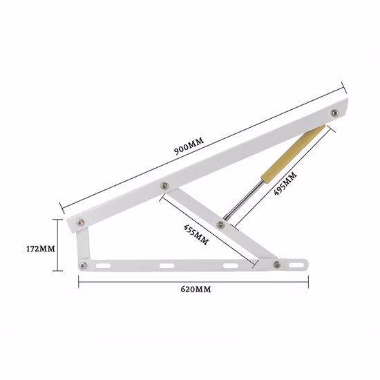 Meccanismo di stoccaggio con sollevamento a molla a gas con staffa idraulica per letto pieghevole di alta qualità per letto